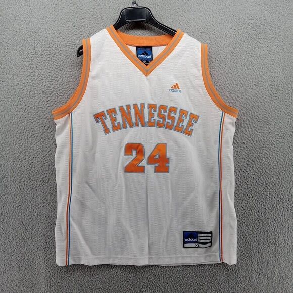 Vtg Tennessee Lady‎ Volunteers Jersey Womens XL White Orange Adidas Team Tag #24 - Picture 1 of 9